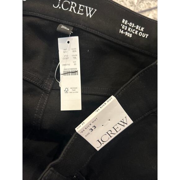 J. Crew Mid-rise kickout jean black size 33 - Picture 5 of 5